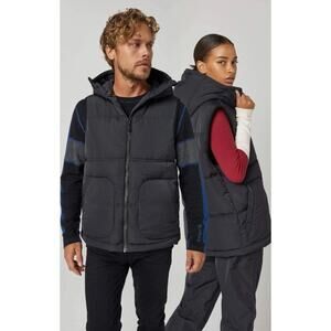 Alp N Rock ANR Womens Uno Vest Large Full Zip Insulated Puffer Hooded Gray